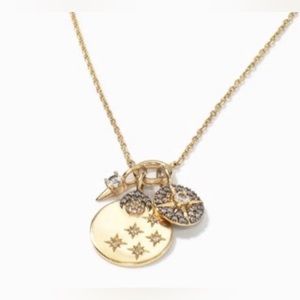 ✨Stella & Dot star struck charm trio ✨ necklace pave 17”